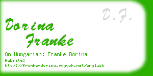 dorina franke business card